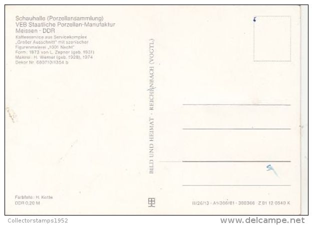 67887- COFFEE SERVICE, MEISSER PORCELAINE - Cartoline Porcellana