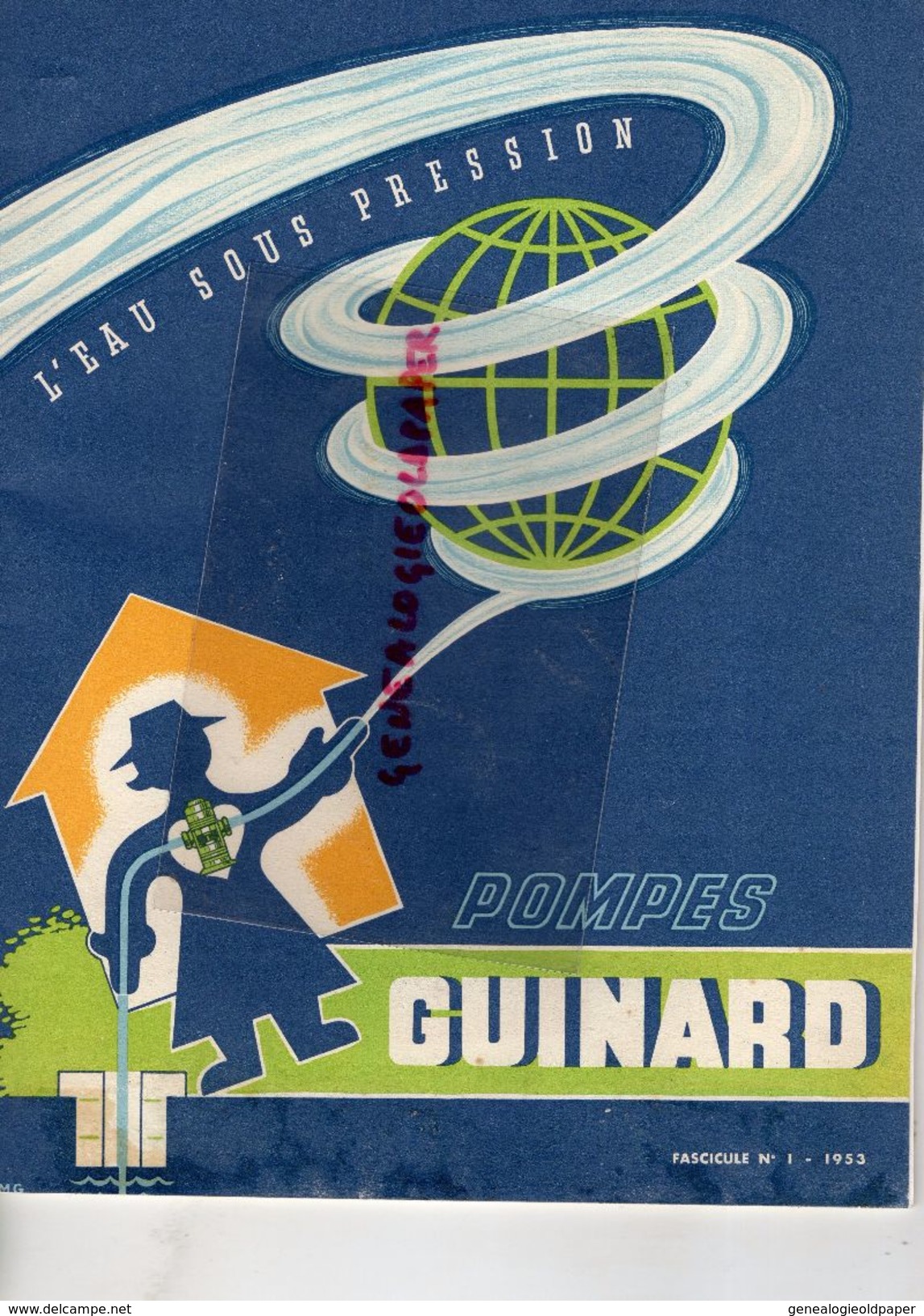 92-ST  SAINT CLOUD-SURESNES LONGCHAMP-RARE CATALOGUE ETS POMPES GUINARD-EAU SOUS PRESSION-PARIS-POMPIERS -1953 POMPE - Landbouw