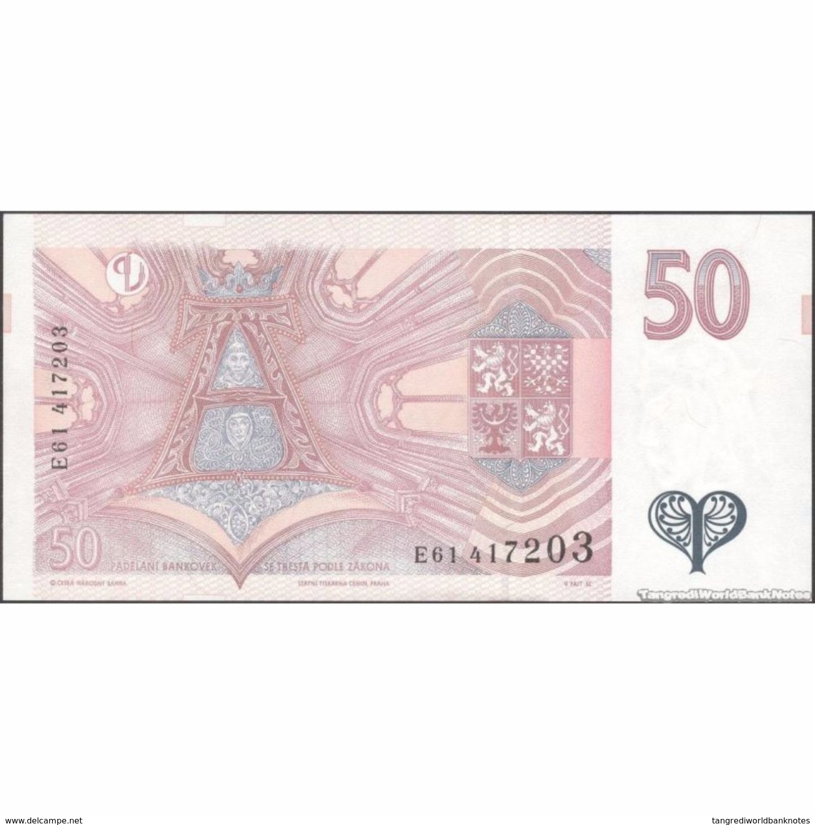 TWN - CZECH REPUBLIC 17 - 50 Korun Ceskych 1997 Series E61 UNC - Tsjechië