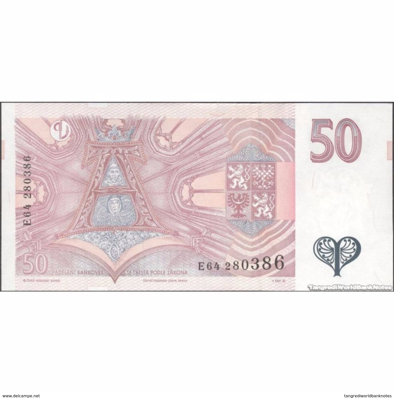 TWN - CZECH REPUBLIC 17 - 50 Korun Ceskych 1997 Series E64 AU/UNC - Repubblica Ceca