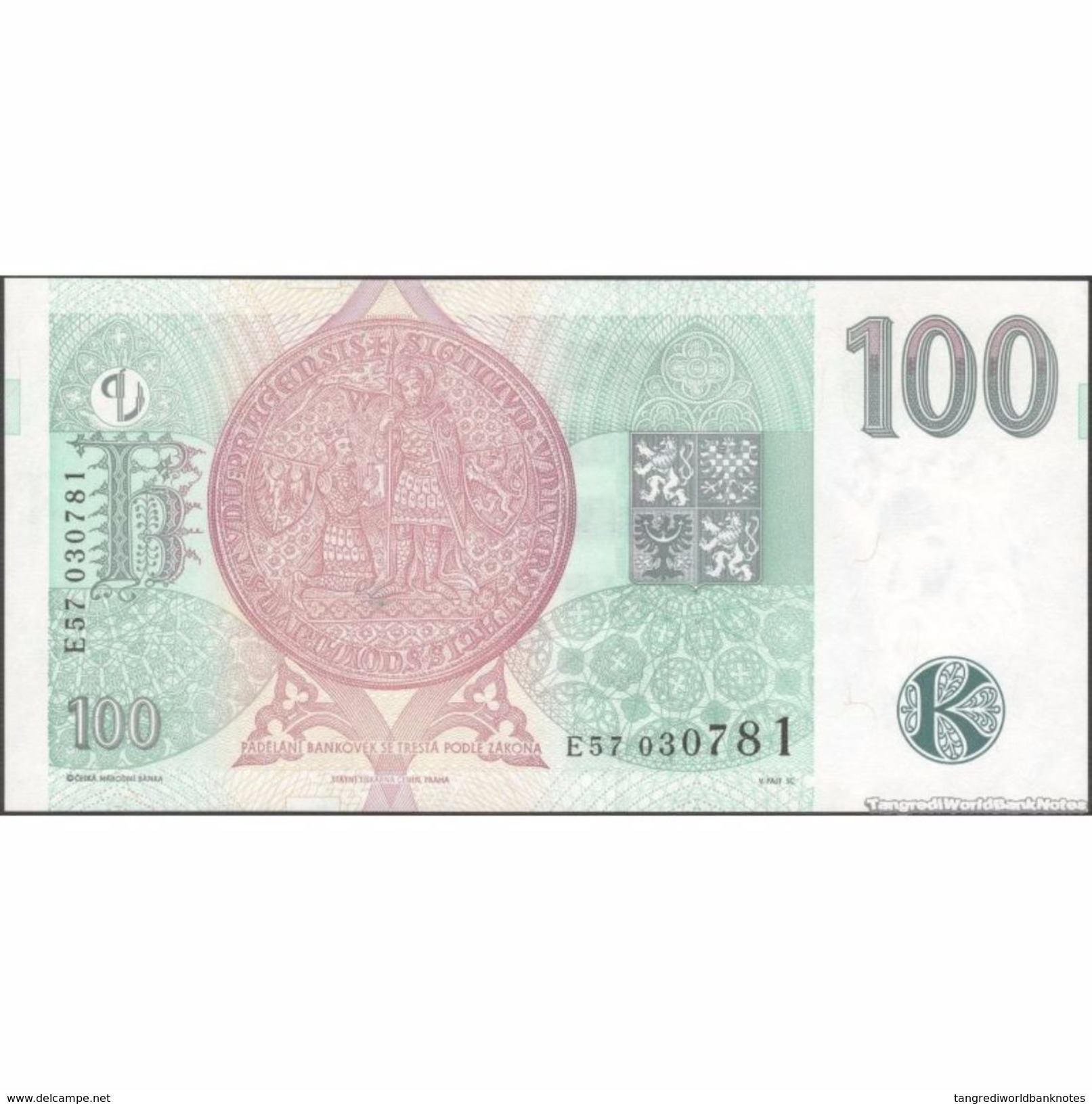 TWN - CZECH REPUBLIC 18a - 100 Korun Ceskych 1997 Series E57 UNC - Repubblica Ceca