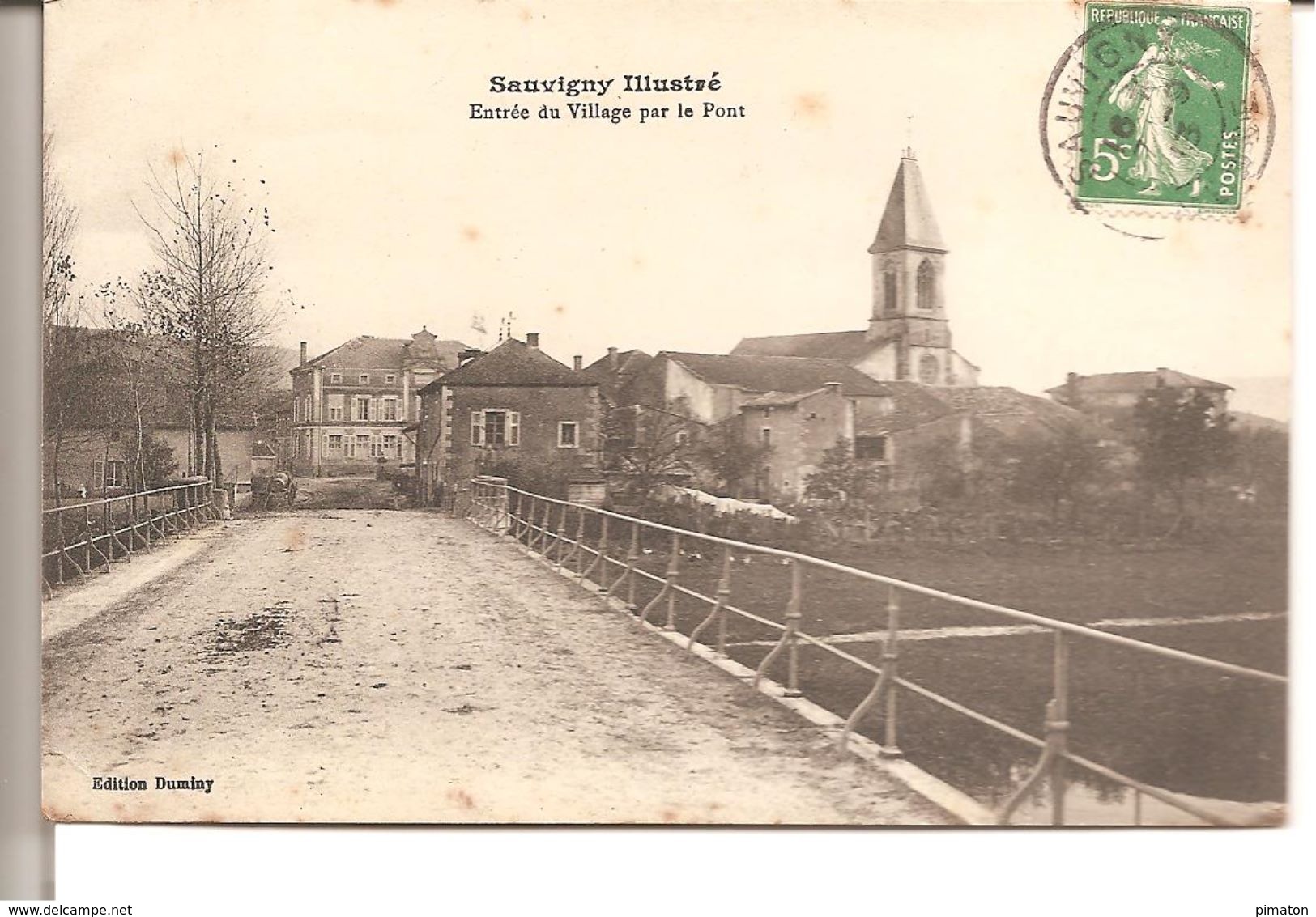 SAUVIGNY  Entrée Du Village Par Le Pont - Autres & Non Classés