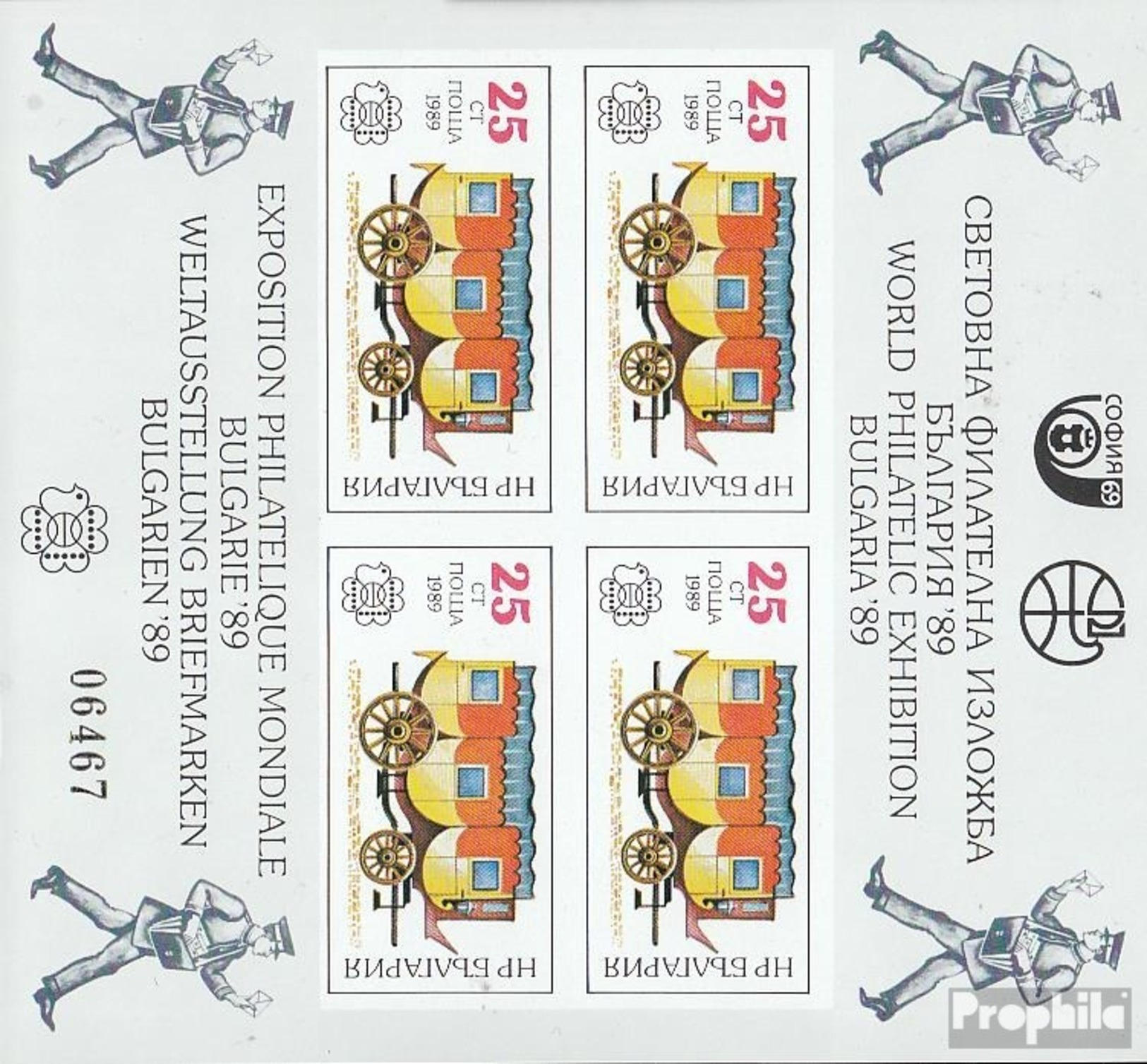 Bulgarien (completa Edizione) MNH 1989 Storia Di Servizio Postale - Blocks & Kleinbögen