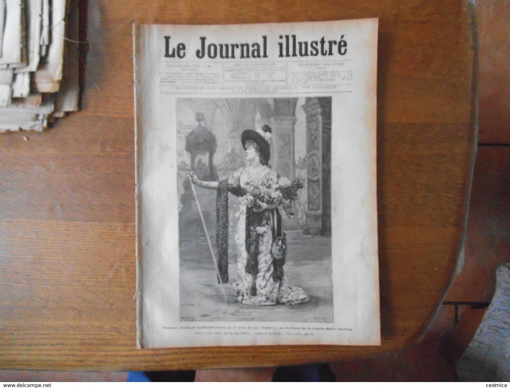 LE JOURNAL ILLUSTRE DU 15 JANVIER 1888 MADAME SARAH BERNHARDT, ECOUEN LES MAISONS D'EDUCATION DE LA LEGION D'HONNEUR,L' - 1850 - 1899