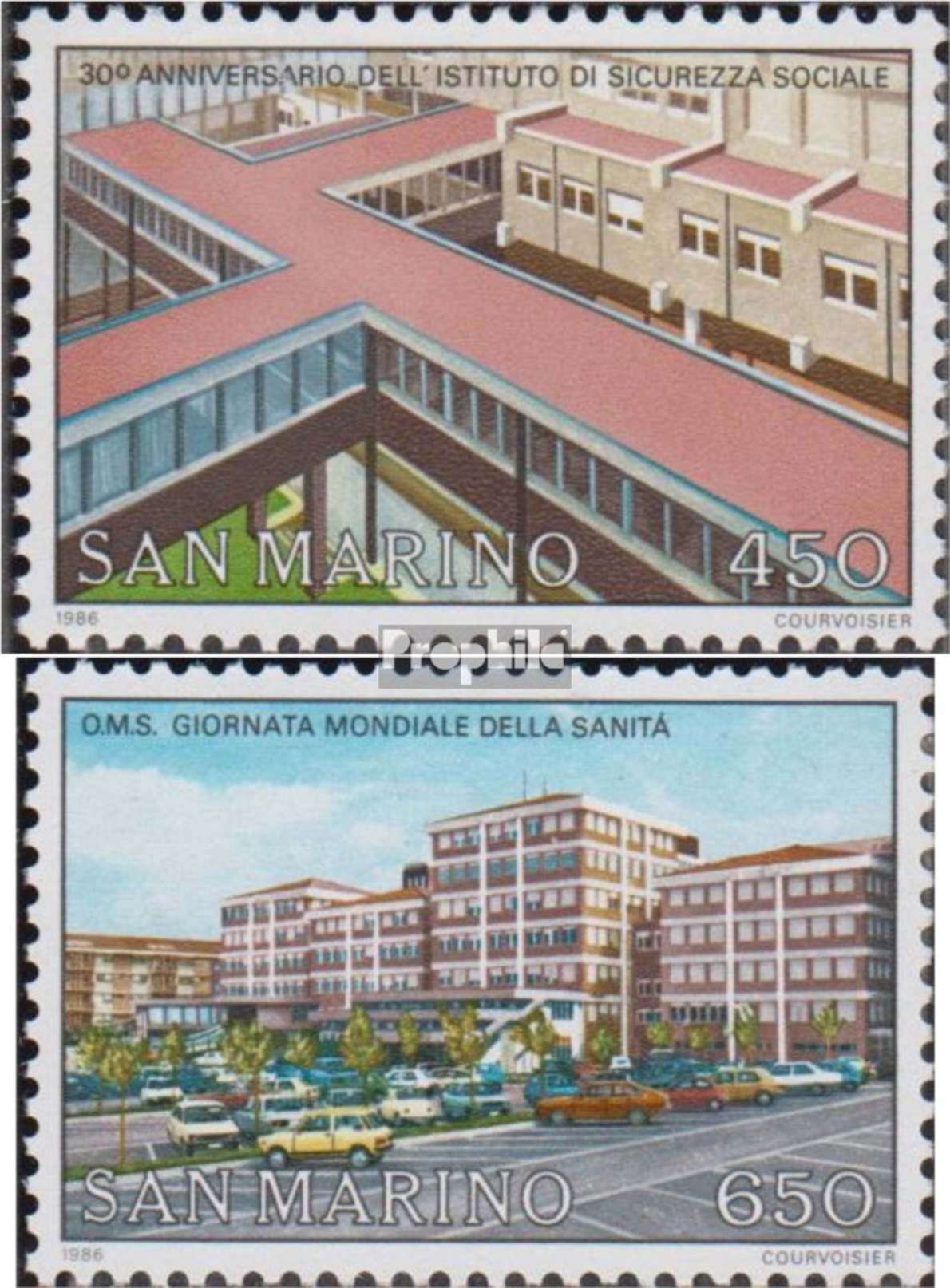 San Marino 1335-1336 (completa Edizione) MNH 1986 Giornata Mondiale Della Salute - Ungebraucht