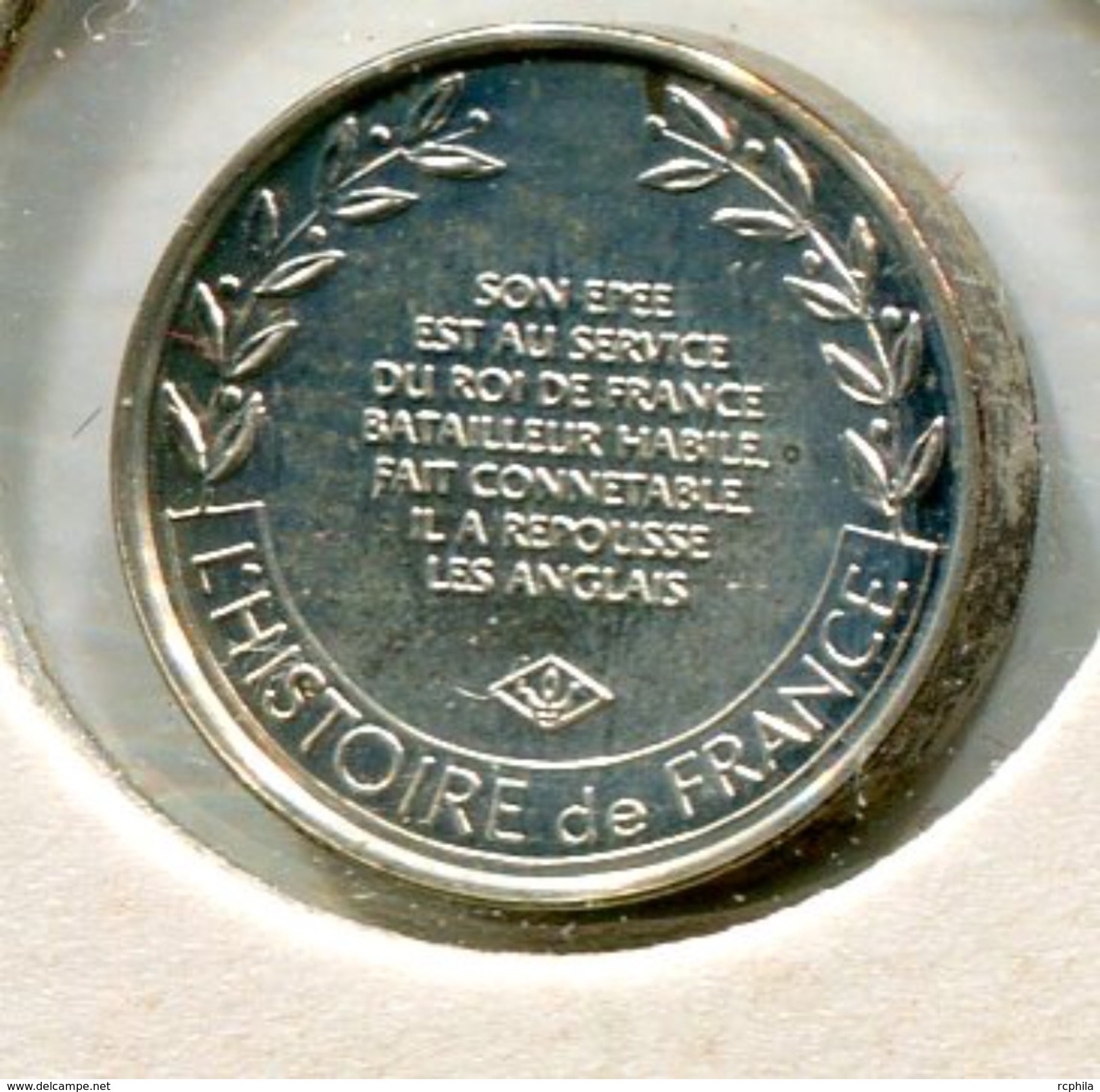 RC 6301 MEDAILLE ARGENT L'HISTOIRE DE FRANCE DU GUESCLIN - Autres & Non Classés