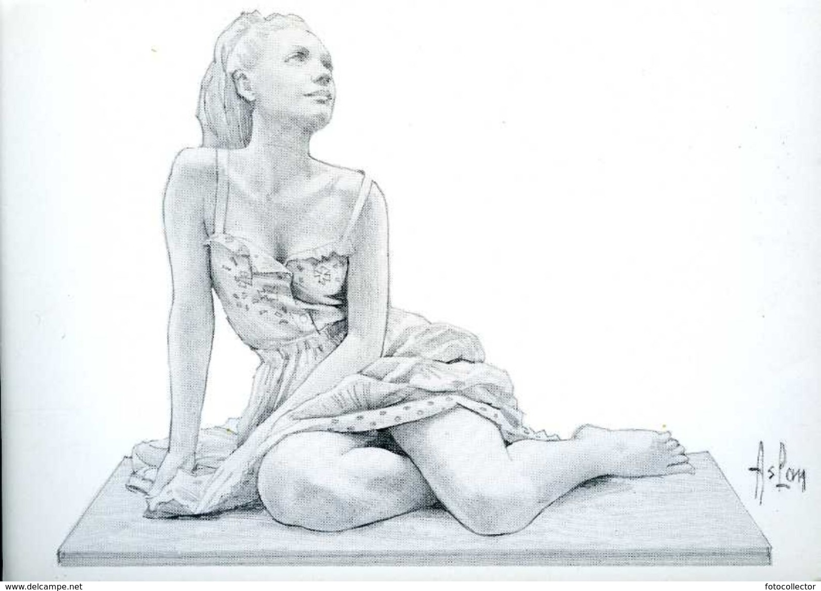 Croquis D'étude Pour Une Statuette Par Aslan (1988) - Aslan