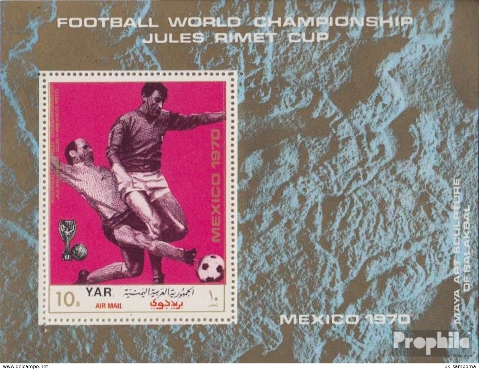 North Yemen (Arab Republic.) Block134 (complete.issue.) Unmounted Mint / Never Hinged 1970 Football-WM, Mexico '70 - Yemen