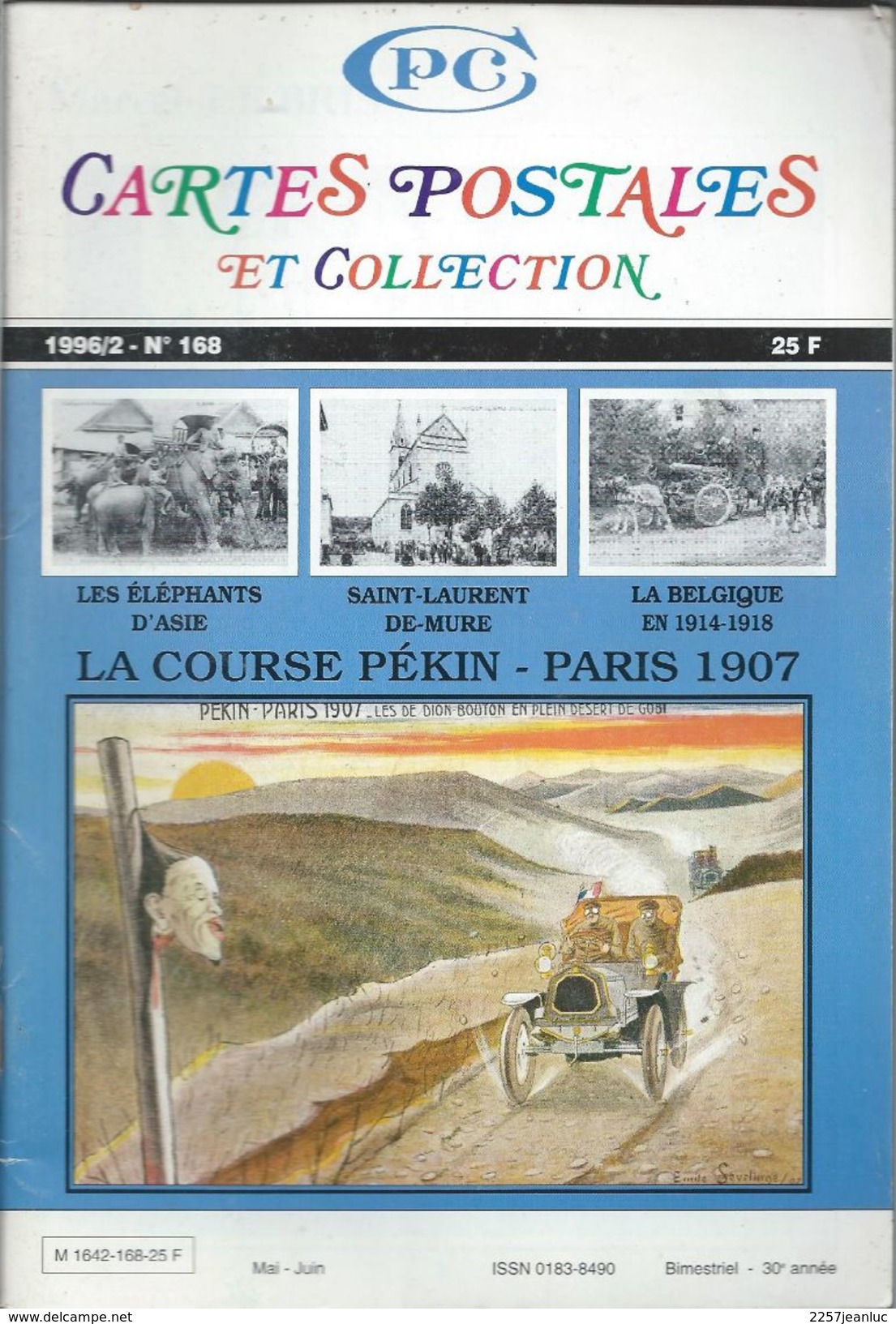 Cartes Postales Et Collections Juin 1996   Magazines N: 168 Llustration &  Thèmes Divers 98 Pages - Français