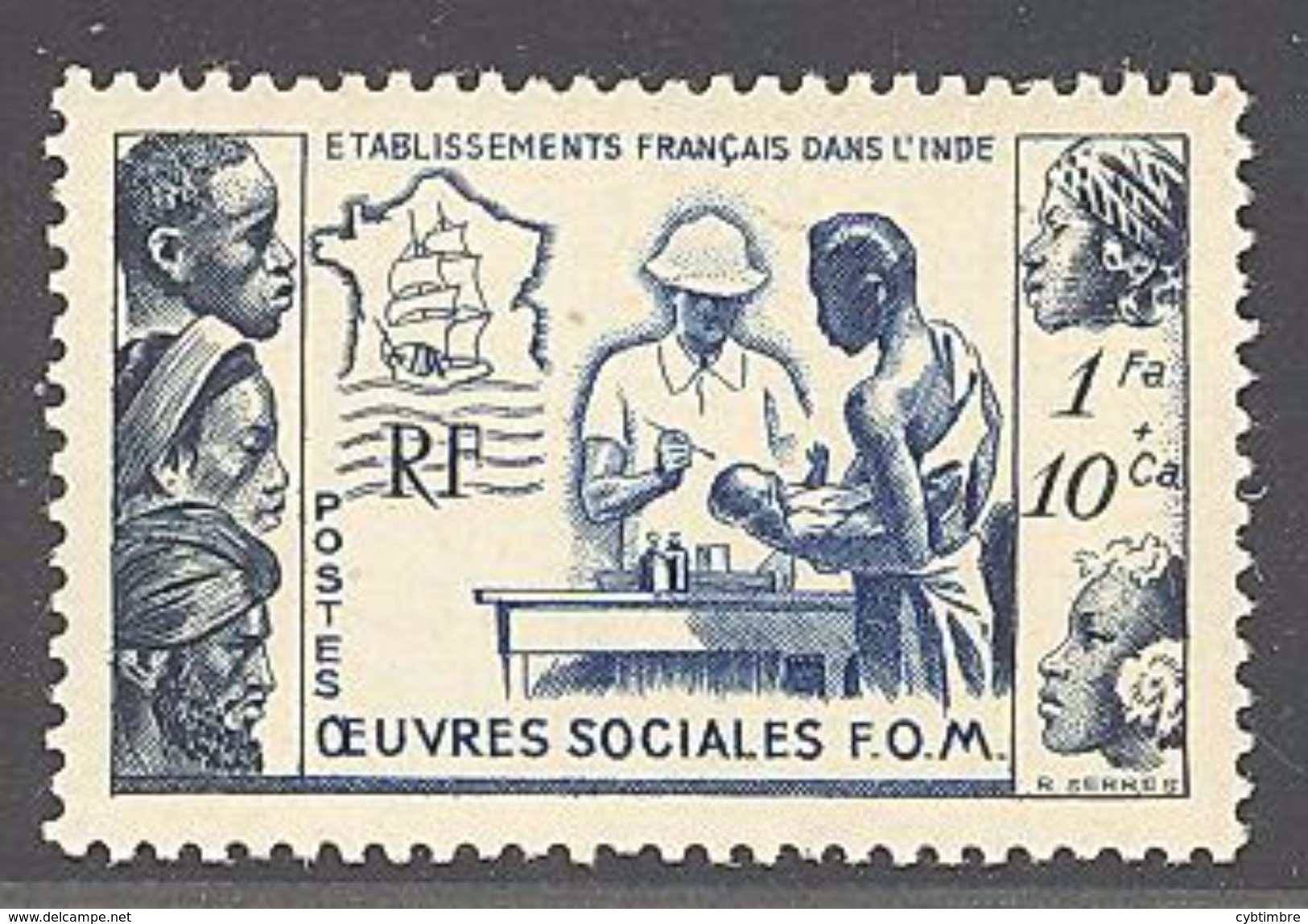 Inde: Yvert N° 254**; MNH; Cote 13.00€ - Unused Stamps