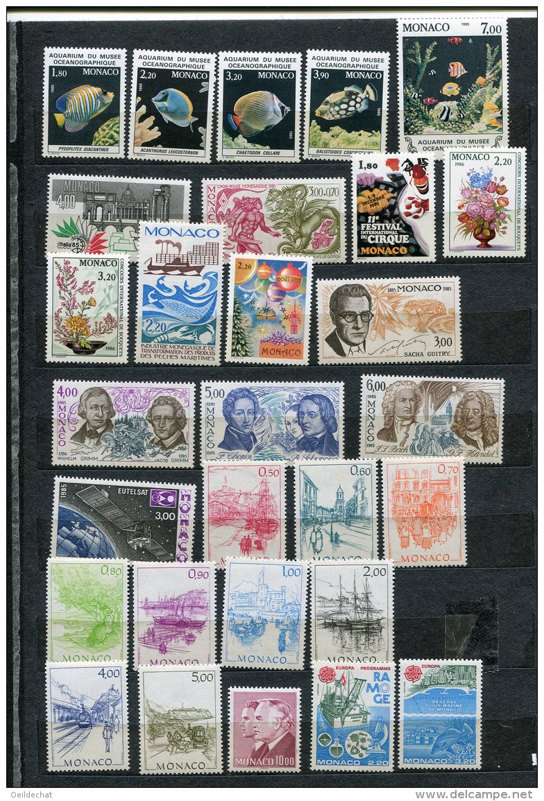 5626   MONACO   Collection**  N° 1483/7, 1491, 1494,  1496/1505, 1510/21    TTB - Collections, Lots & Séries