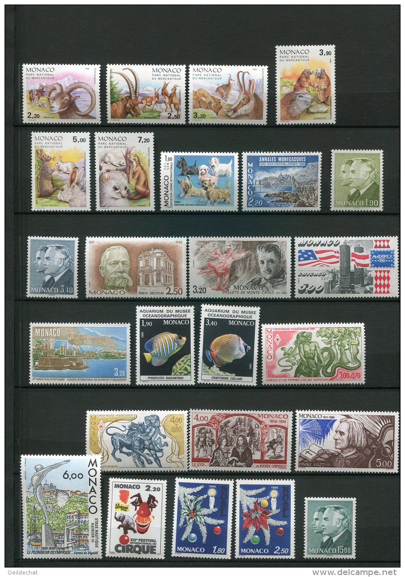 5627   MONACO   Collection**  N° 1522/7, 1530/3, 1537/42, 1545/50, 1554/5, 1561    TTB - Collections, Lots & Series