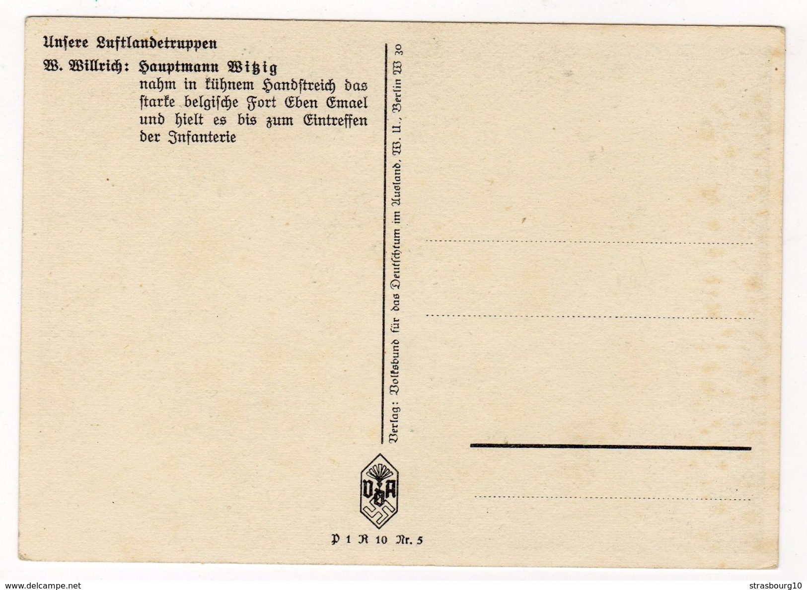 WWII -CARTE POSTALE ORIGINALE  PARA ALLEMAND IIIe REICH LUFTLANDETRUPPEN - 1939-45
