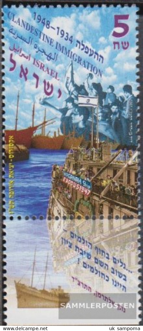 Israel 1426A With Tab (complete Issue) Unmounted Mint / Never Hinged 1997 Secret-immigration - Unused Stamps (with Tabs)