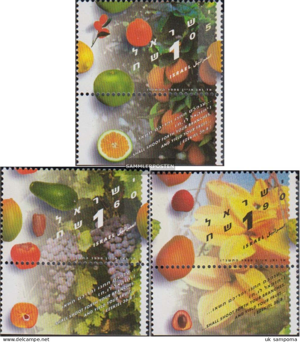 Israel 1394-1396 With Tab (complete Issue) Unmounted Mint / Never Hinged 1996 Fruits - Unused Stamps (with Tabs)