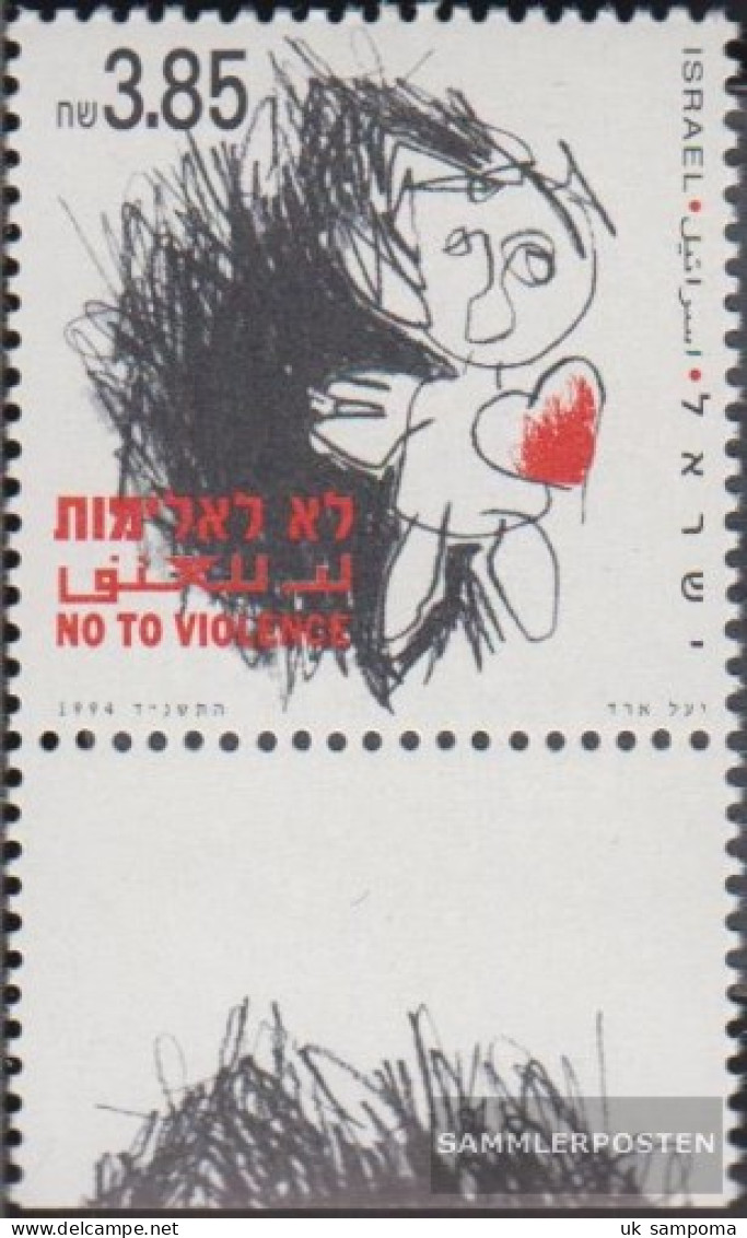 Israel 1300 With Tab (complete Issue) Unmounted Mint / Never Hinged 1994 Against Violence - Unused Stamps (with Tabs)