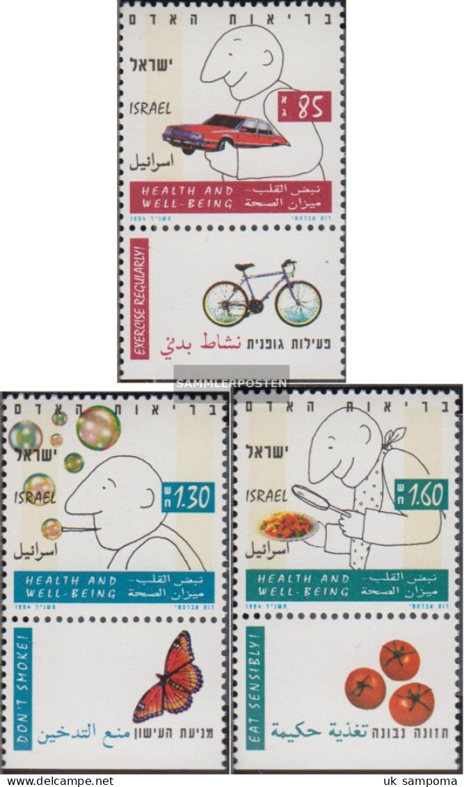 Israel 1291-1293 With Tab (complete Issue) Unmounted Mint / Never Hinged 1994 Gesundheitsvorsorge - Unused Stamps (with Tabs)