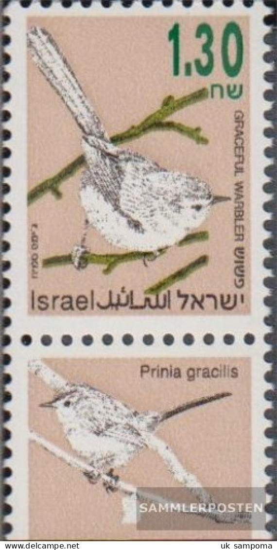 Israel 1280I With Tab, 1 Phosphor Strips Unmounted Mint / Never Hinged 1993 Songbird - Unused Stamps (with Tabs)