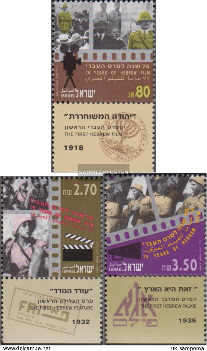 Israel 1244-1246 With Tab (complete Issue) Unmounted Mint / Never Hinged 1992 Hebräischer Film - Nuovi (con Tab)