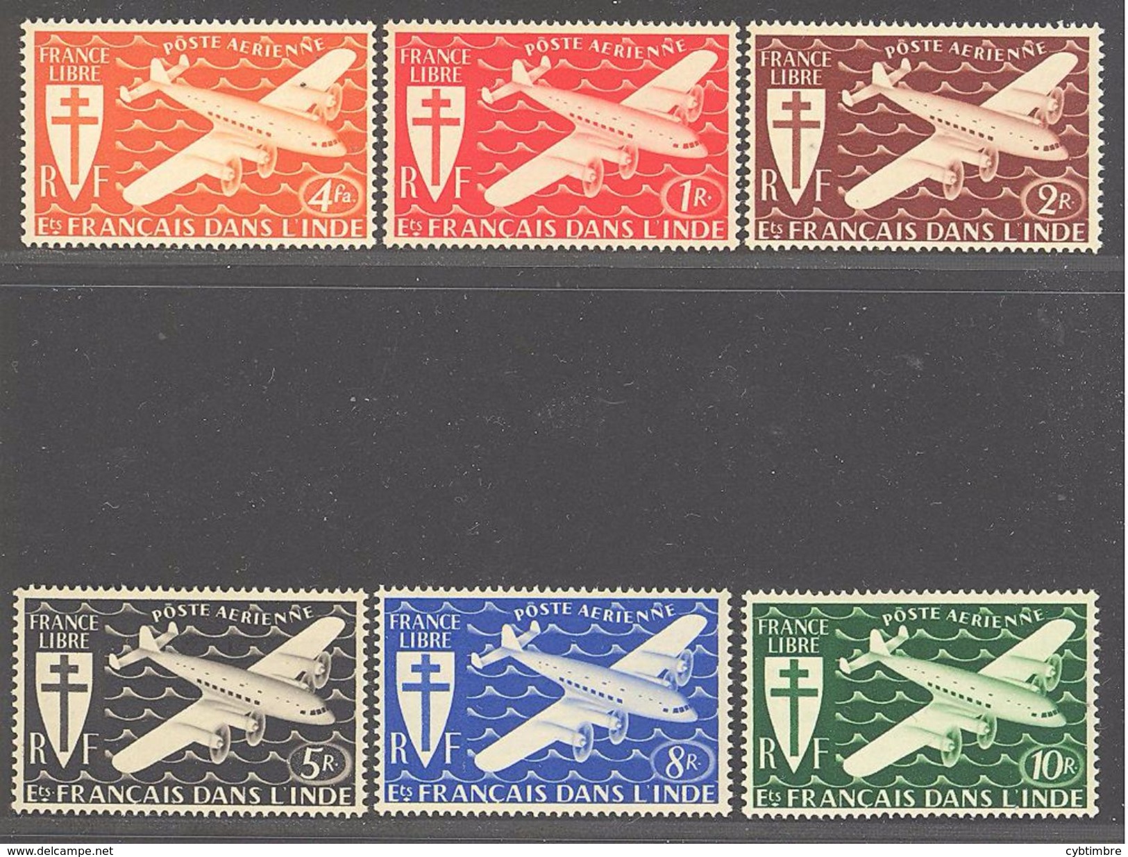 Inde: Yvert N° A 1/6**; MNH; Cote 12.50€ - Unused Stamps