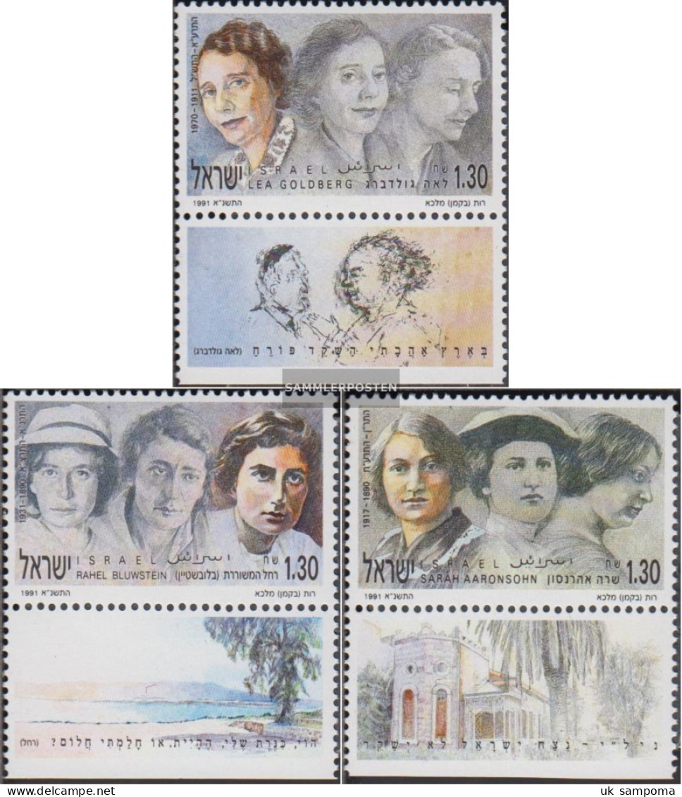 Israel 1180-1182 With Tab (complete Issue) Unmounted Mint / Never Hinged 1991 Women - Unused Stamps (with Tabs)