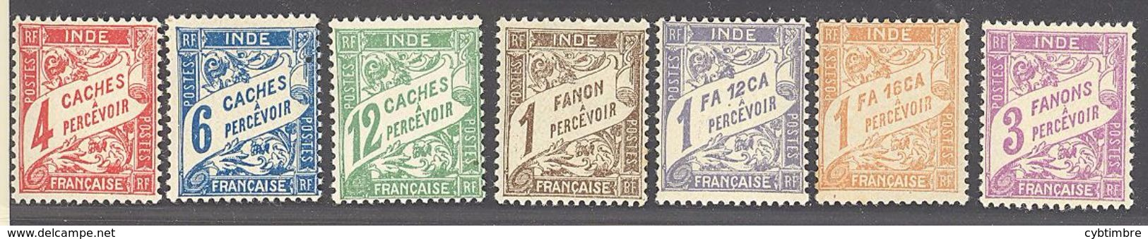 Inde: Yvert N° Taxe 12/18 Gomme Coloniale; Cote 8.70€ - Unused Stamps