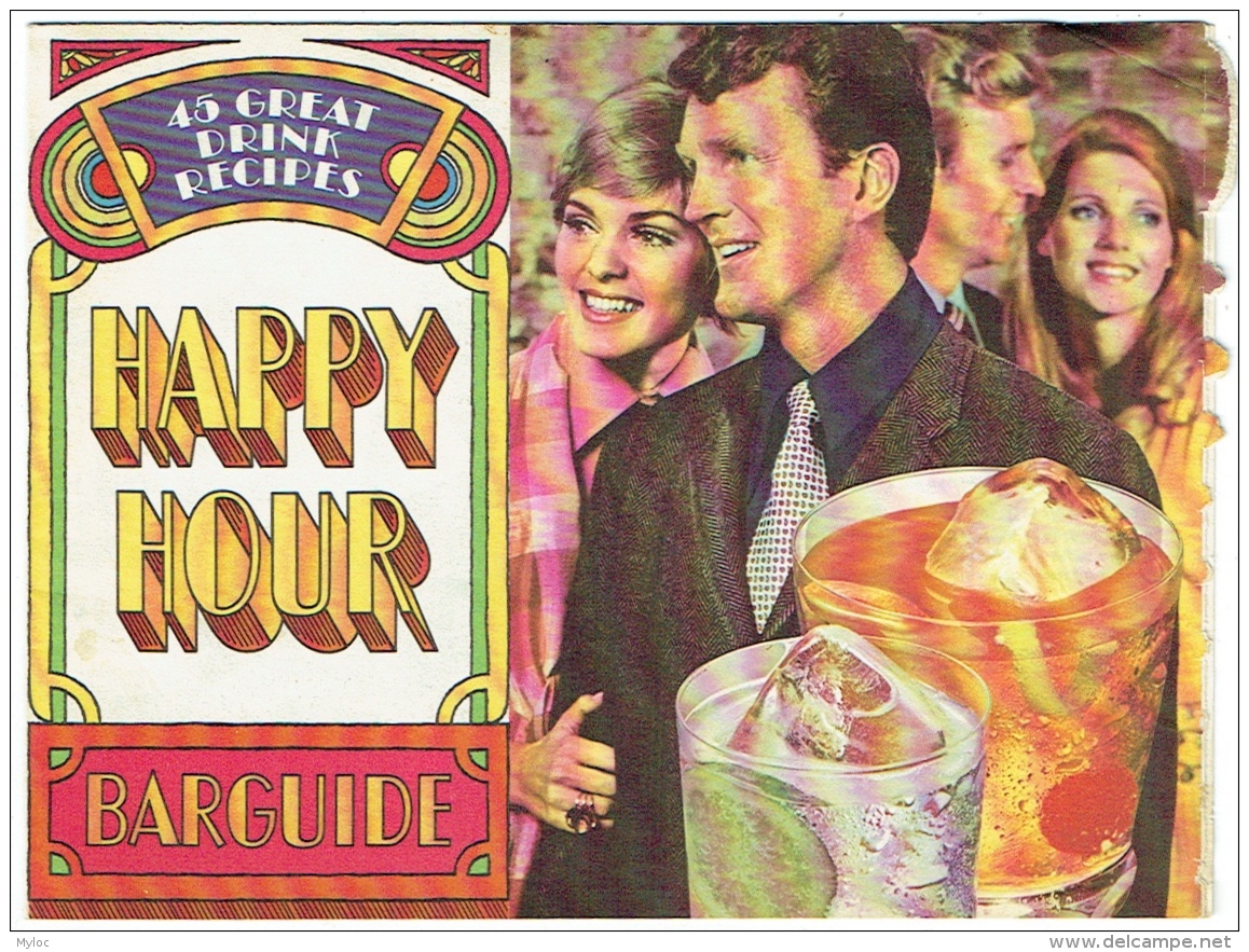 Belle Publicité Alcools. Barguide. 45 Cocktails, Illustrée De Photos. USA 1970. - Alcools