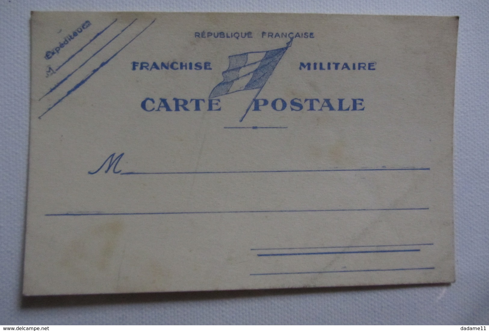 Carte Postale Franchise Militaire - Otros & Sin Clasificación