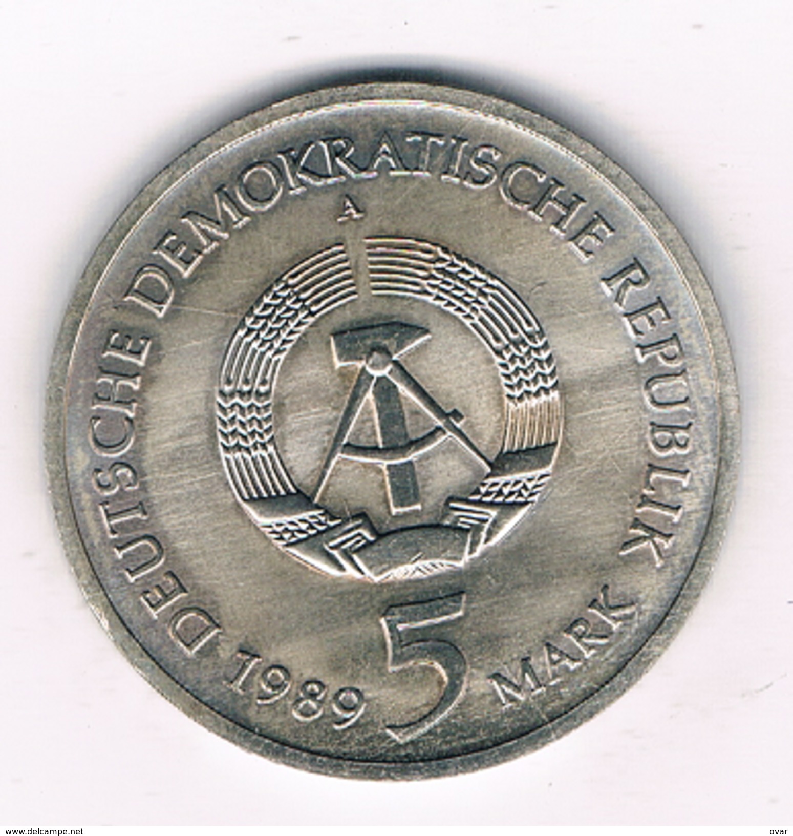 5 MARK 1989 A DUITSLAND /839F/ - 5 Pfennig