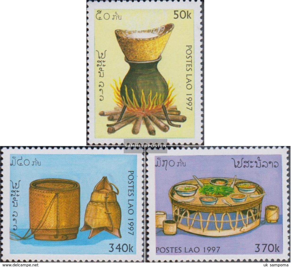 Laos 1574-1576 (complete Issue) Unmounted Mint / Never Hinged 1997 Laotische Kitchen - Laos