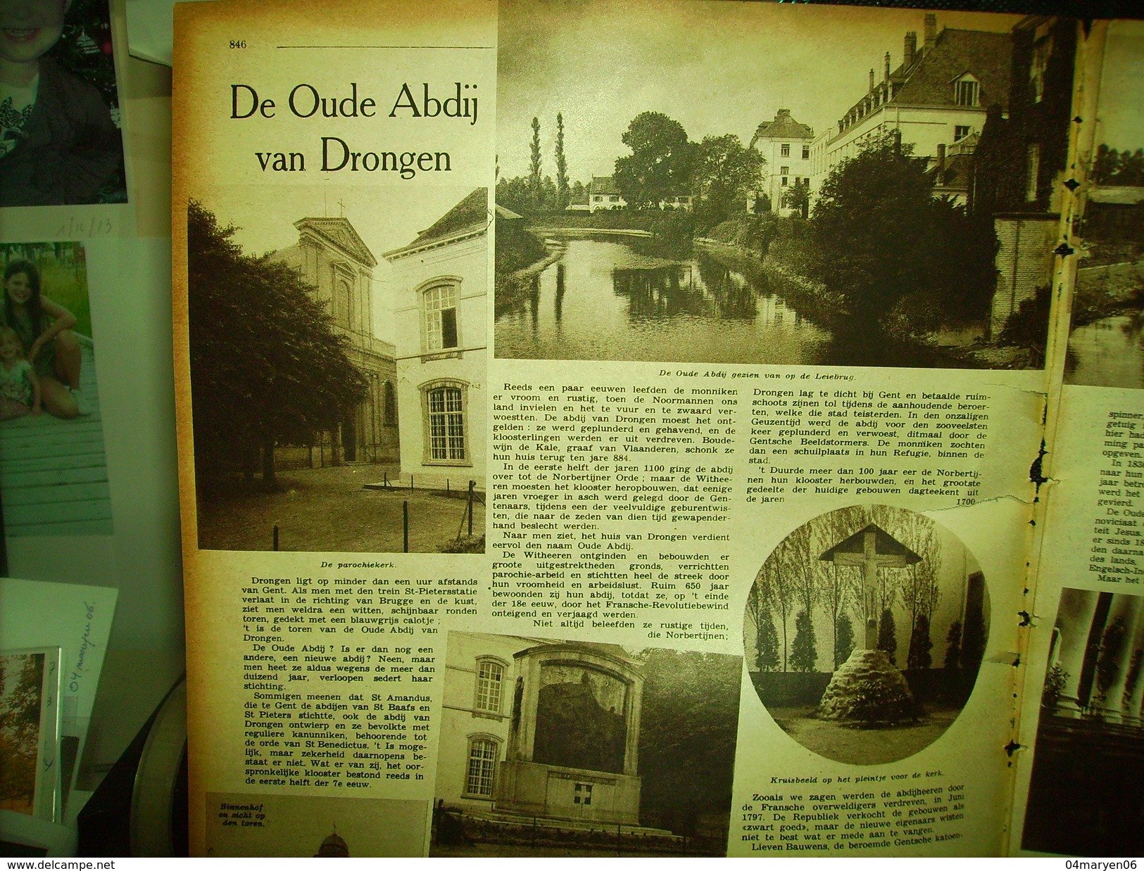 -**ZONDAGSVRIEND  -**n°30-22/7/1937-"De  Oude  Abdij  Van DRONGEN(2 Blz.)+Achtercover=Toren Van DRONGEN - Gent