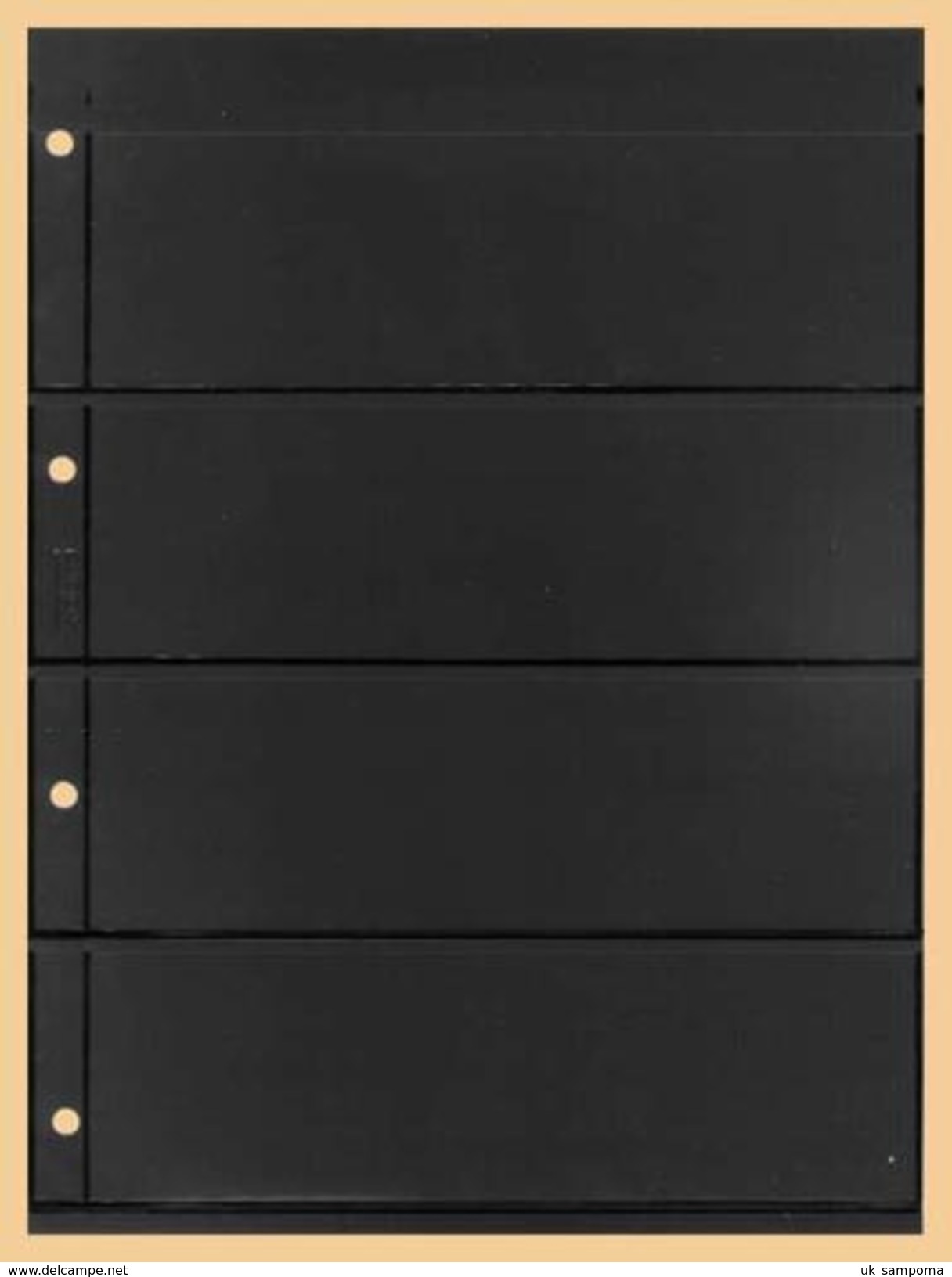 10x KOBRA-Einsteckblatt, Schwarz Nr. E24 - Blank Pages