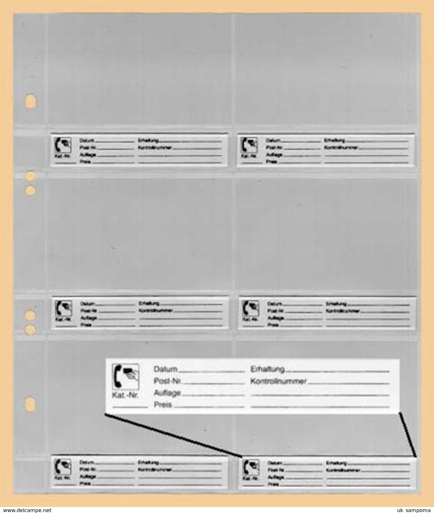 10x KOBRA-Telefonkartenblatt Nr. G26E - Supplies And Equipment