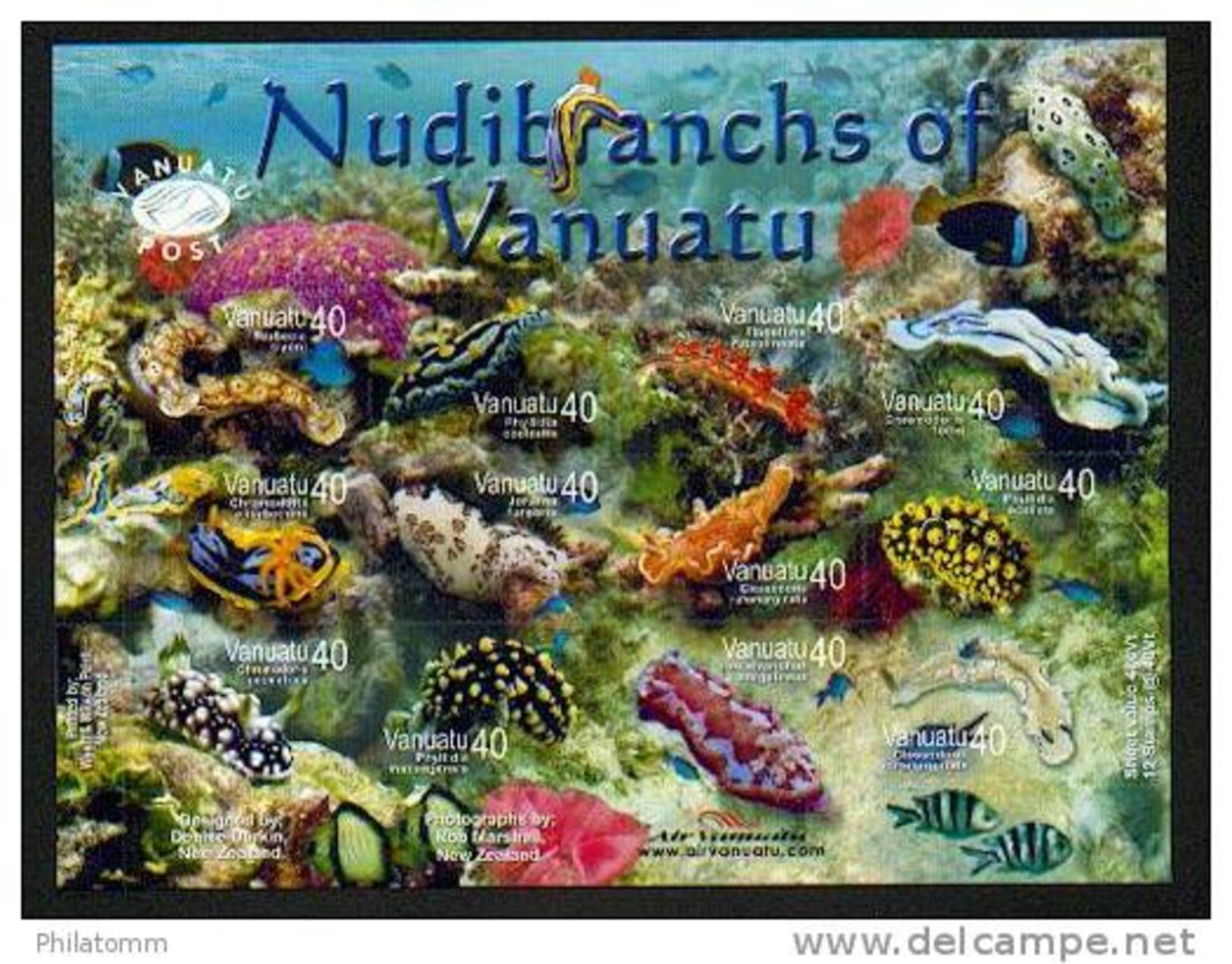 Vanuatu - Mi.Nr. 1362 / 1373 - Satz "Nacktkiemerschnecken" ** / MNH - Vanuatu (1980-...)