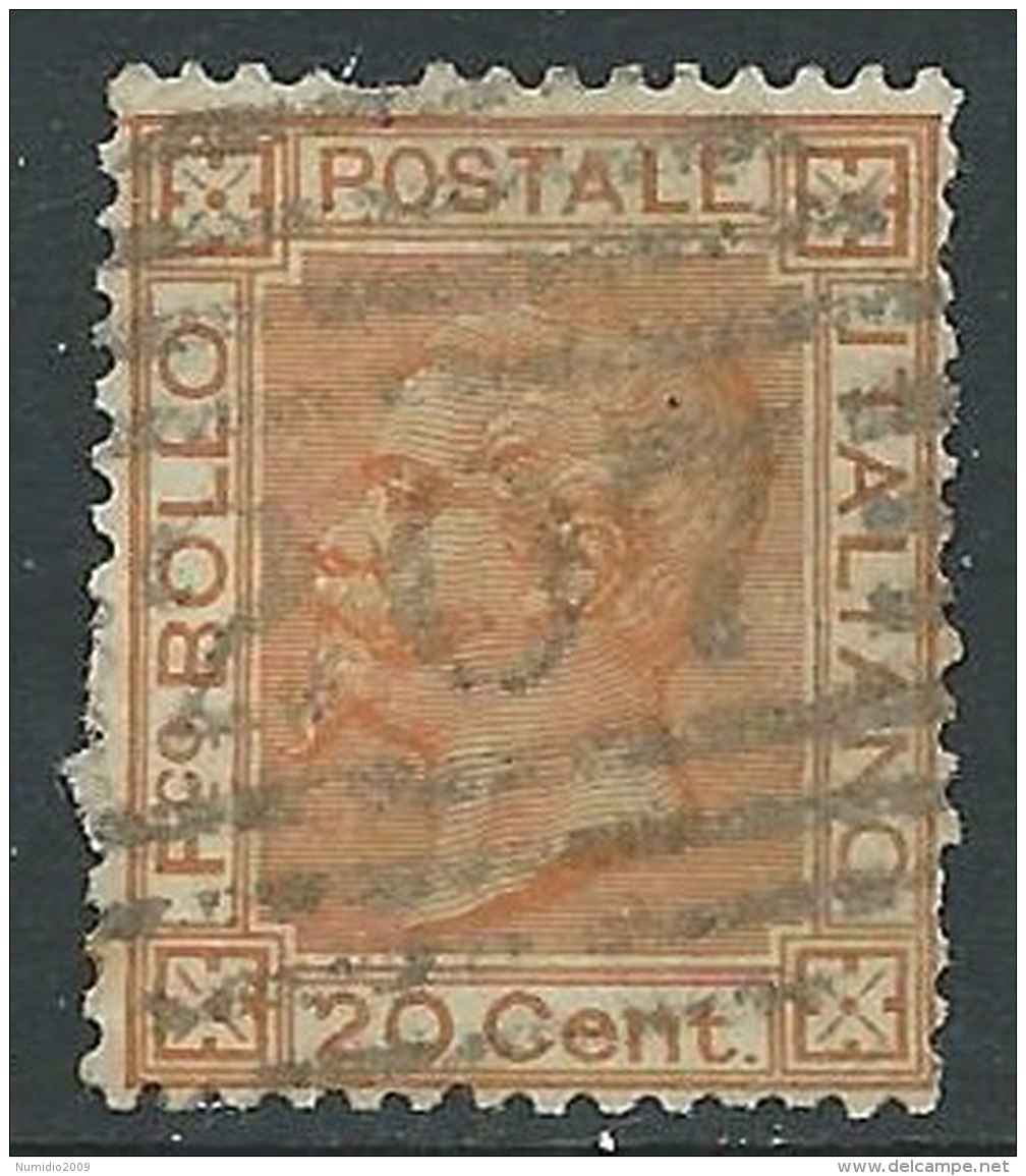 1877 REGNO USATO EFFIGIE 20 CENT - S28-22 - Usati