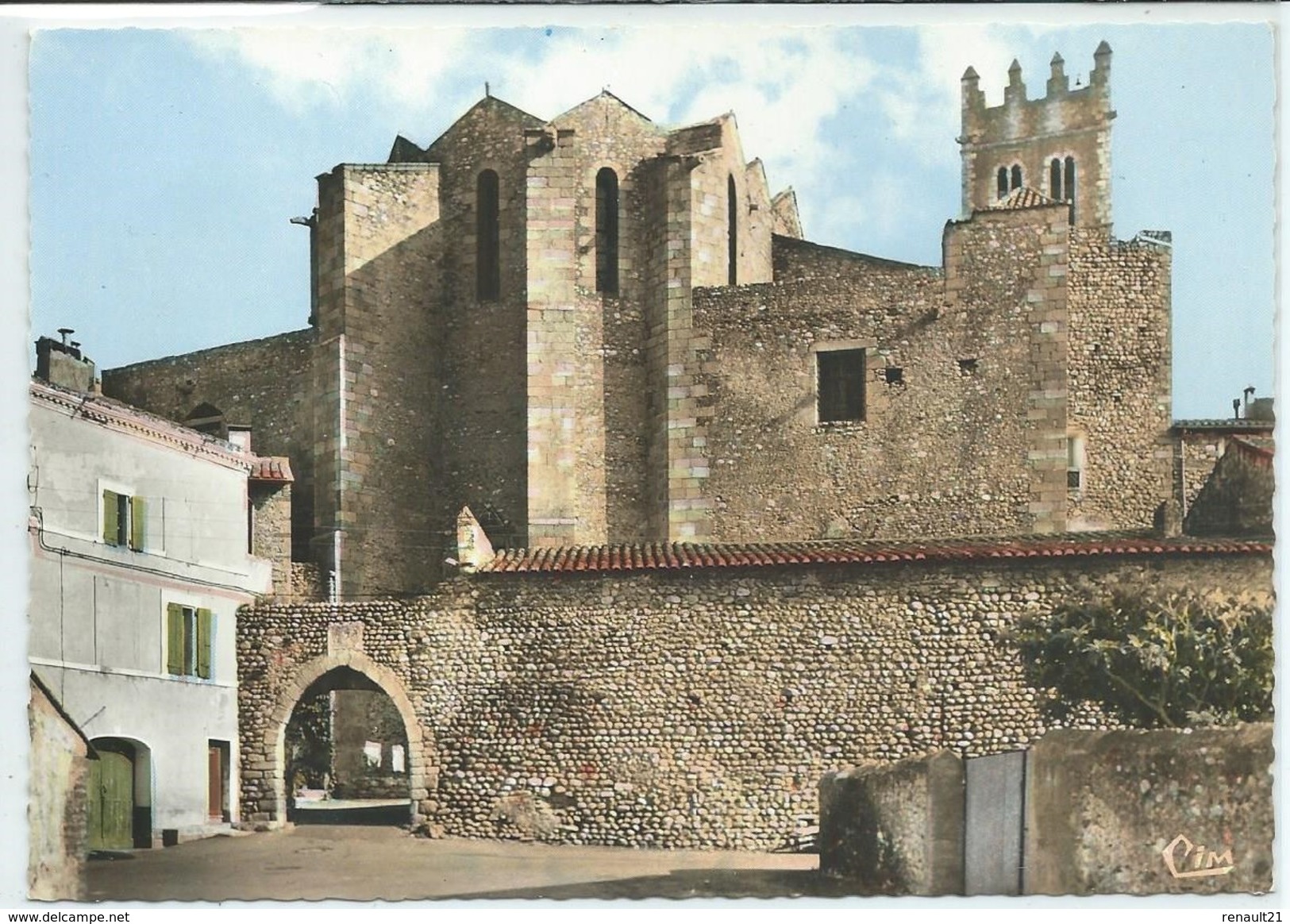 Ille-sur-Têt-Église Vue De La Porte De La Fontaine (Verso Décollée Proprement D'un Cahier,voir Scan) (CPSM) - Sonstige & Ohne Zuordnung