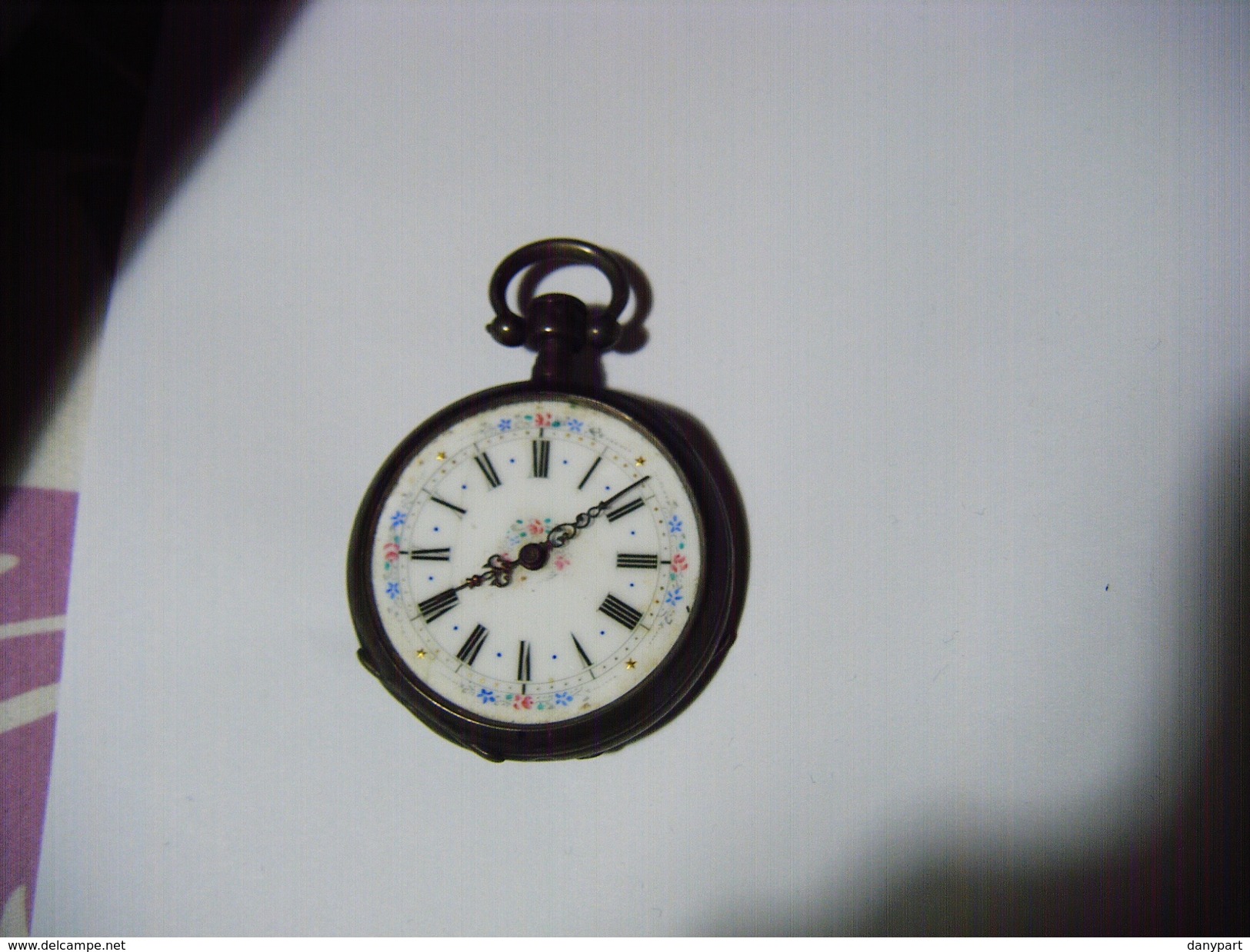 MONTRE A GOUSSET ANCIENNE  CADRAN FLEURI .A RESTAURER EN ARGENT POINCON CRABE HORLOGER  BEDFERT A PLANCOET - Horloge: Zakhorloge