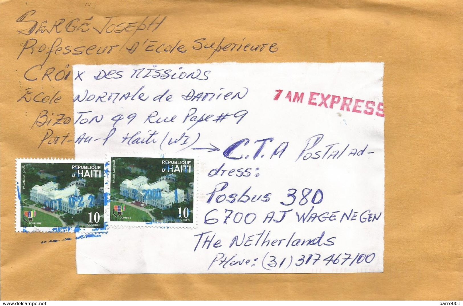 Haiti 2000 Port Au Prince National Palace G10 Express Cover - Haïti