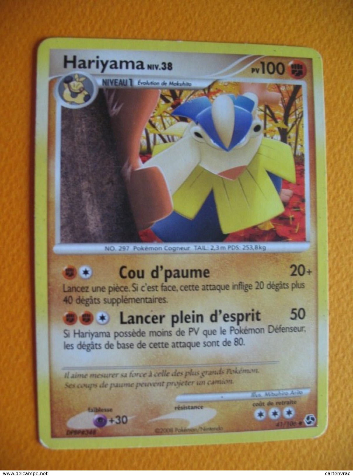 Carte Pokémon - Hariyama - 41/106 - Duels Au Somme - 2008 - C - Autres & Non Classés