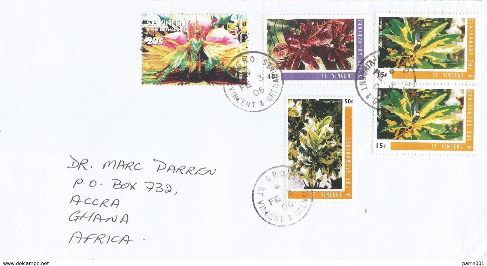 St Vincent & Greandines 2006 Carnaval Shrub 15c 40c 50c Cover - St.Vincent (1979-...)