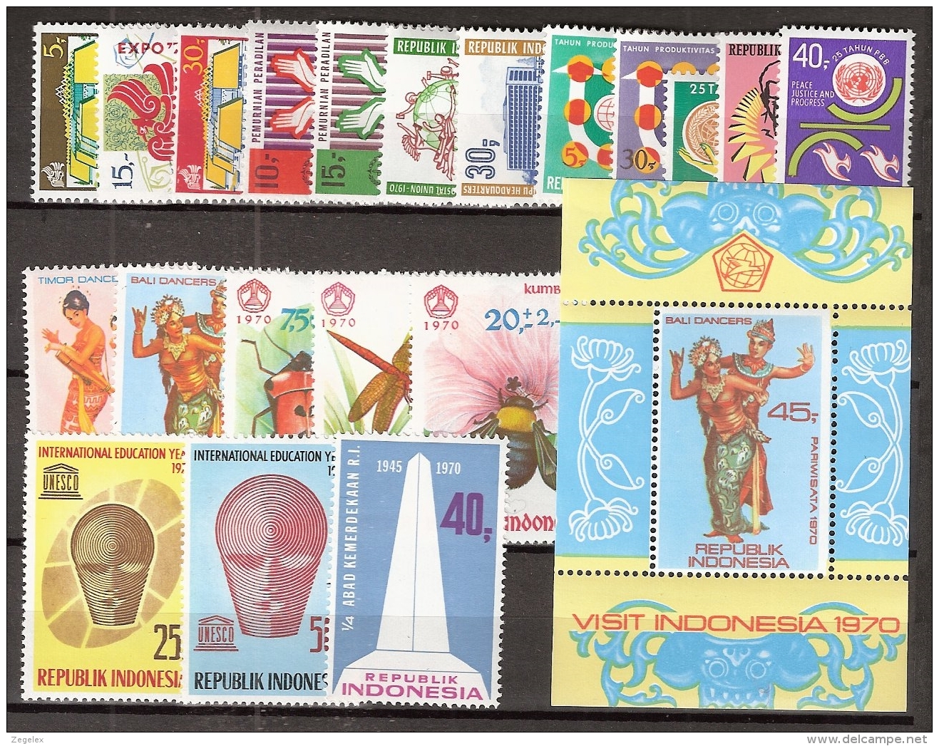 Indonesia 1970 Year - Complete - MNH/**/Postfrisch - Indonesië