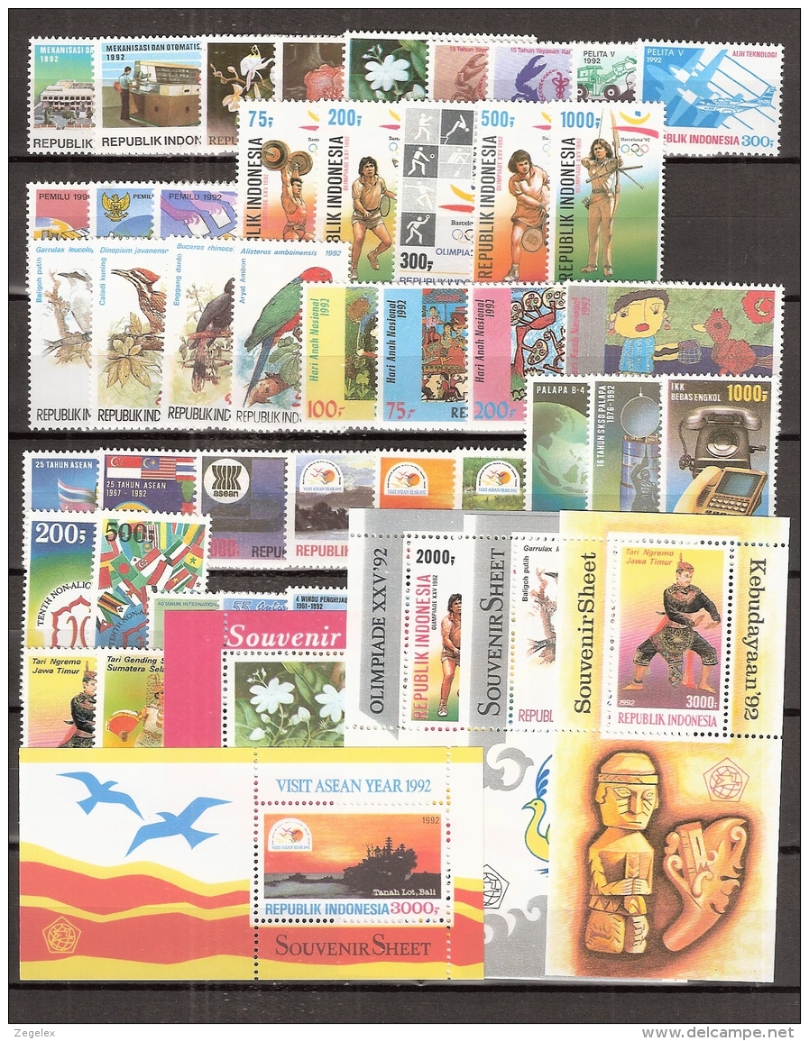 Indonesia 1992 Year - Complete - MNH/**/Postfrisch - Indonesia