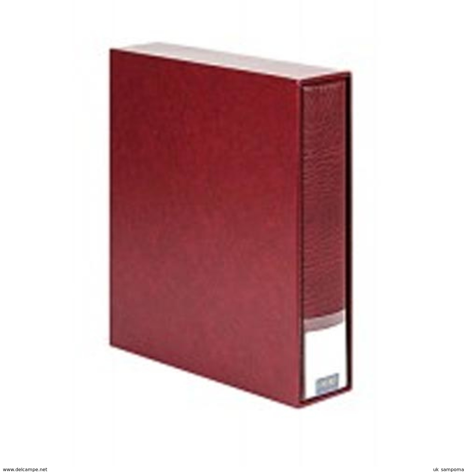 Lindner 3532-W Companion Set PUBLICA M: Ring Binder 3530 + Slipcase 3531, Wine Red - Large Format, Black Pages