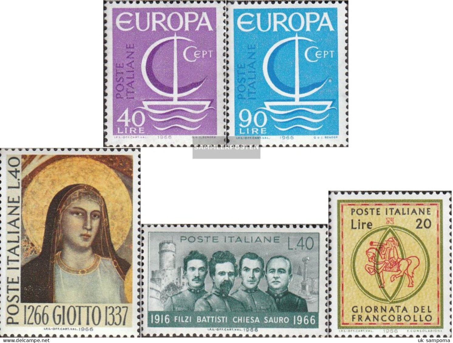 Italy 1215-1216,1217,1218,1219 (complete Issue) Unmounted Mint / Never Hinged 1966 Europe, Bondone, Heroes, Philately - 1961-70: Mint/hinged