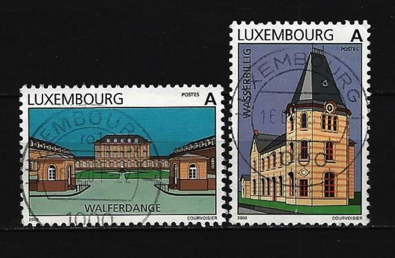 LUXEMBURG - Mi-Nr. 1495 - 1496 Sehenswürdigkeiten Gestempelt (4) - Gebruikt