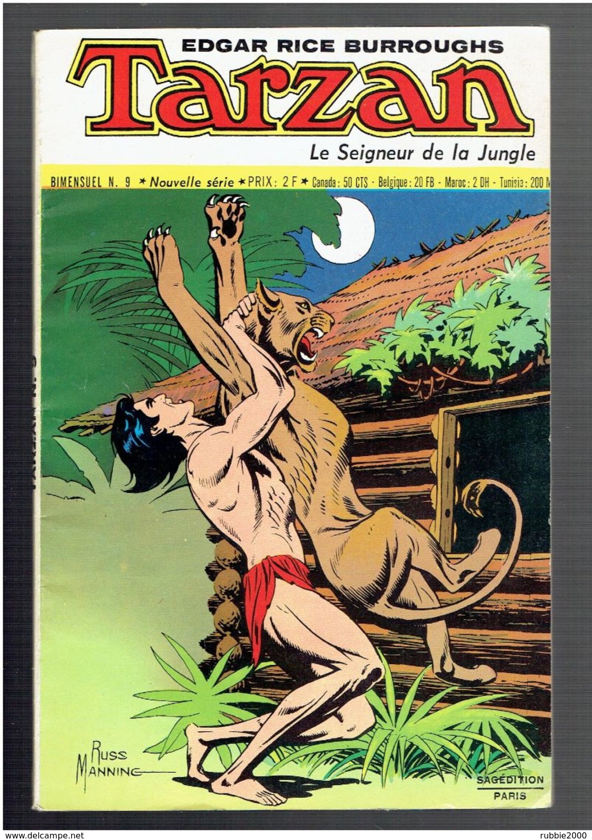 TARZAN LE SEIGNEUR DE LA JUNGLE 9 NOUVELLE SERIE 1973 SAGEDITION - Tarzan