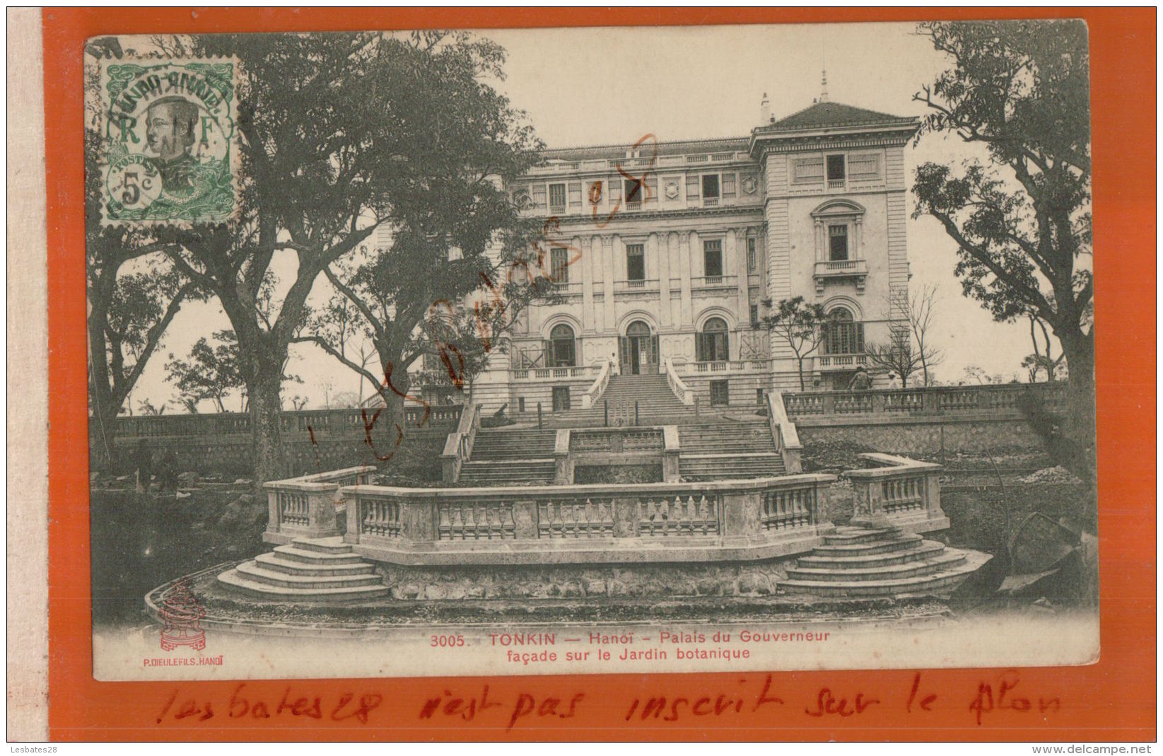 CAP  TONKIN   HANOÏ  Palais Du Gouverneur  Façade Sur Le Jardin Botanique Nov 2017 1063 - Vietnam