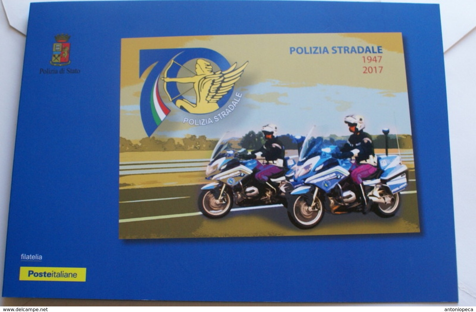 ITALIA 2017. 70° ANNIVERSARIO POLIZIA STRADALE, OFFICIAL FOLDER - Polizia