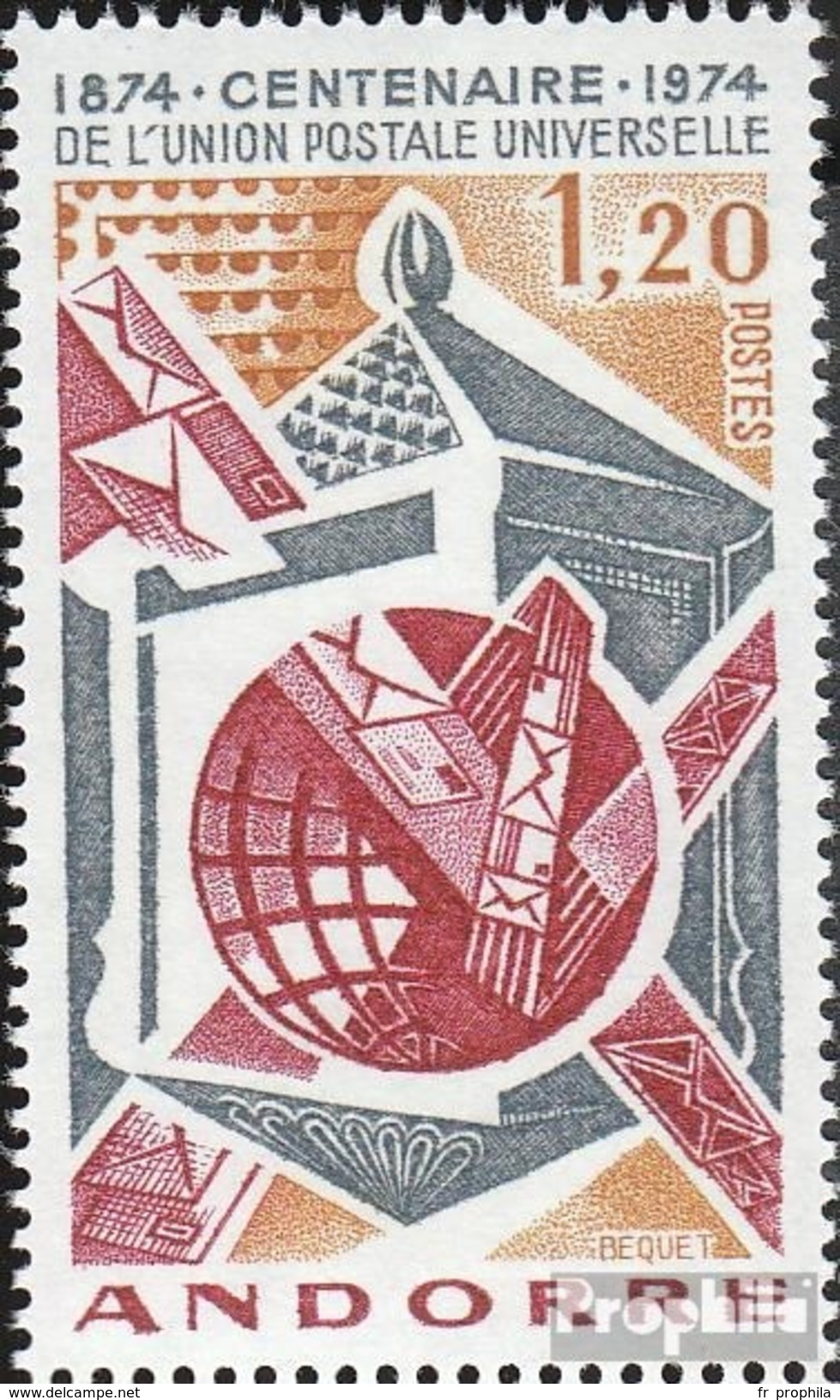 Andorre - Français Post 263 (complète.Edition.) Neuf Avec Gomme Originale 1974 Upu - Ungebraucht