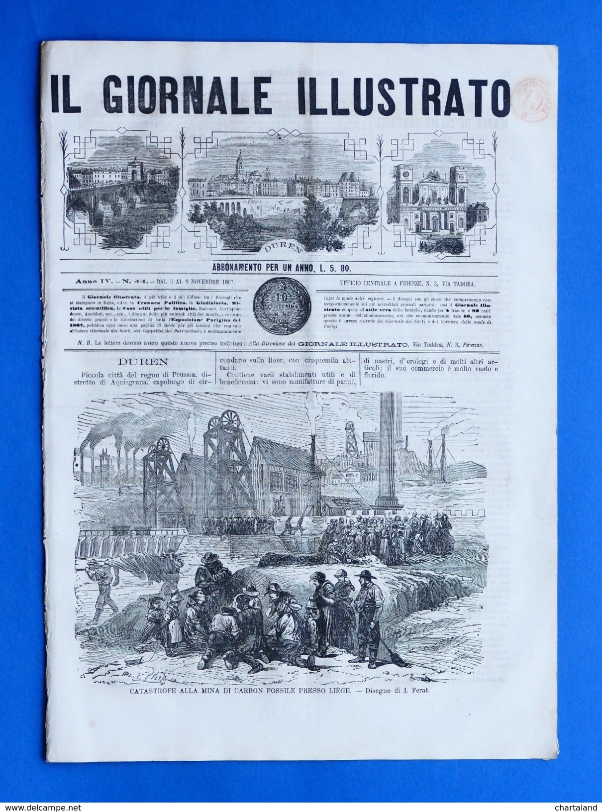 Il Giornale Illustrato - Duren - Maria De Solms-Rattazzi - Anno IV  N° 44 - 1867 - Unclassified